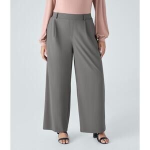 Halara Flex High Waisted Pocket Wide Leg Pants Size Medium NWT Pleated